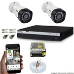 Kit Cftv 2 Câmeras Vhd 1220b 1080p 3,6mm Dvr Intelbras Mhdx 3004 + Acessorios