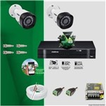 Ficha técnica e caractérísticas do produto Kit CFTV 2 Câmeras VHD 3120B 720P 2,6mm DVR Intelbras MHDX 1004 + ACESSORIOS