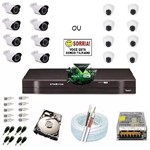 Ficha técnica e caractérísticas do produto Kit Cftv Dvr Intelbras + HD + 8 Câm Infra Ahd 720p 30m+fonte