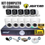 Ficha técnica e caractérísticas do produto Kit CFTV Jortan Completo 10 Câmeras AHD 720p DVR 16 Canais