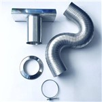 Kit Chaminé Facil Tubo em Aluminio para Aquecedores de Agua a Gás 90mm 1,5mts