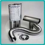Ficha técnica e caractérísticas do produto Kit Chamine + Tubo Aluminio Para Aquecedor A Gas 60mm 3mts