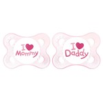 Ficha técnica e caractérísticas do produto Kit 2 Chupetas MAM Mommy & Daddy 0 a 6 Meses Menina