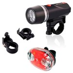 Ficha técnica e caractérísticas do produto Kit Ciclismo - Farol + Lanterna Traseiro para Bike - Resistente à Água 15 Lumens - Atrio Bi006