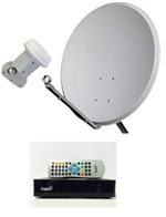 Kit Claro Tv Pré-Pago Mercantil 1 Receptores Digital + Antena 60 Cm Lisa - Visiontec