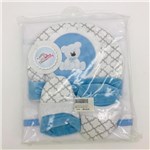 Ficha técnica e caractérísticas do produto Kit Cobertor 3 Pçs Ursinho Azul - Bruna Baby Ref