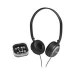 Ficha técnica e caractérísticas do produto Kit Coby com 2 Fones de Ouvido Headphone & Earphone Preto com Prata