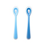 Kit - 2 Colheres de Silicone - Azul - Kababy