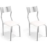 Ficha técnica e caractérísticas do produto Kit com 02 Cadeiras Dresden 2C033CR-106 Branca - Kappesberg