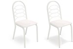 Ficha técnica e caractérísticas do produto Kit com 02 Cadeiras Holanda 2C009BR-106 Branca - 9,5x38x49cm - Kappesberg