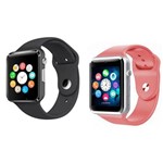 Ficha técnica e caractérísticas do produto Kit com 02 Relógios Smartwatch A1 Touch Bluetooth Pedômetro Gear Chip - Preto e Rosa