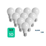 Kit com 10 Lâmpadas LED BULBO 12W ELGIN A60