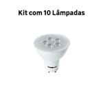 Ficha técnica e caractérísticas do produto Kit com 10 Lâmpadas LED Dicroica Luz Amarela 6W Ourolux Bivolt