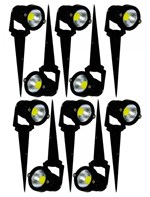 Kit com 10 Pecas - Luminaria Led Espeto de Jardim Cob 3w - Branco Quente - Cob3wbq - Cast Light