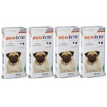 Ficha técnica e caractérísticas do produto Kit com 4 Antipulgas Bravecto para Cães de 4,5 a 10 Kg - 250 - Msd