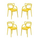 Ficha técnica e caractérísticas do produto Kit com 4 Cadeiras Allegra Aviv Amarelo - Fratini