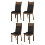 Ficha técnica e caractérísticas do produto Kit com 4 Cadeiras de Jantar MDF Estofadas 4280 Madesa