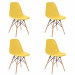 Ficha técnica e caractérísticas do produto Kit com 4 Cadeiras Eames Infantil Base Wood
