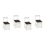 Ficha técnica e caractérísticas do produto Kit com 4 Cadeiras Fritz Móveis - Branco