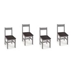 Ficha técnica e caractérísticas do produto Kit com 4 Cadeiras Fritz Móveis - Cinza