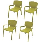 Ficha técnica e caractérísticas do produto Kit com 4 Cadeiras Tramontina Clarice Summer - Verde Limão