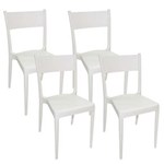 Ficha técnica e caractérísticas do produto Kit com 4 Cadeiras Tramontina Diana - Branco