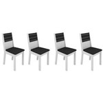 Ficha técnica e caractérísticas do produto Kit com 4 Cadeiras Vega Madesa - Preto