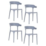 Ficha técnica e caractérísticas do produto Kit com 4 Cadeiras Viena Cinza - Facthus