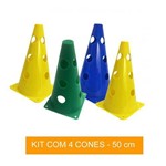 Kit com 4 Cones Perfurados para Circuito - 50 Cm - Trk