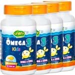 Ficha técnica e caractérísticas do produto Kit com 4 Frascos de Omega 3 Kids 60 Cápsulas 500 Mg