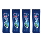 Ficha técnica e caractérísticas do produto Kit com 4 Shampoo Clear Ice Cool Menthol 200ml