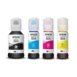 Ficha técnica e caractérísticas do produto Kit com 4 Tintas para Impressora Epson Bulk Ink T504 Original 70ml