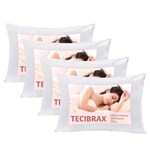 Ficha técnica e caractérísticas do produto Kit com 4 Travesseiros Microfibra Siliconizada Tecibrax