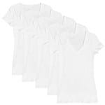 Ficha técnica e caractérísticas do produto Kit com 5 Blusas Femininas Part.B Decote V (Branco, G)