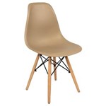 Ficha técnica e caractérísticas do produto Kit com 4 Cadeiras Charles Eames Wood DSW Nude - Base Madeira - Vermelho