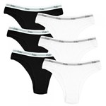 Ficha técnica e caractérísticas do produto Kit com 6 Calcinhas Tanga Biquini III com Elástico - Polo Match