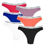 Ficha técnica e caractérísticas do produto Kit com 6 Calcinhas Tanga Biquini VII com Elástico - Polo Match