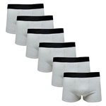Ficha técnica e caractérísticas do produto Kit Com 6 Cuecas Boxer Cotton Confort Masculina Part.B Cinza