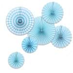 Ficha técnica e caractérísticas do produto Kit com 6 Fioratas de Papel Azul Claro