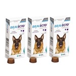 Ficha técnica e caractérísticas do produto Kit com 3 Antipulgas Bravecto para Cães de 20 a 40 Kg - 1000 - Msd