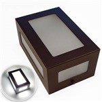 Ficha técnica e caractérísticas do produto Kit com 3 Arandela 5 Vidros para Lâmpada E27 Luminária Marrom
