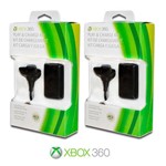 Ficha técnica e caractérísticas do produto Kit Duas Baterias Carregador Controle Xbox 360 Fat e Slim