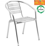Ficha técnica e caractérísticas do produto Kit com 2 Cadeiras 100 em Alumínio para Jardim - Alegro Móveis
