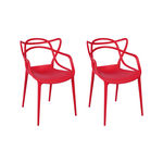 Ficha técnica e caractérísticas do produto Kit com 2 Cadeiras Allegra Vermelha