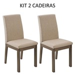 Ficha técnica e caractérísticas do produto Kit com 2 Cadeiras de Jantar MDF Estofadas 4249 Madesa