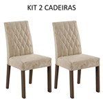 Ficha técnica e caractérísticas do produto Kit com 2 Cadeiras de Jantar MDF Estofadas 4254 Madesa