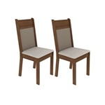 Ficha técnica e caractérísticas do produto Kit com 2 Cadeiras de Jantar MDF Estofadas 4280 Madesa