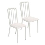 Ficha técnica e caractérísticas do produto Kit com 2 Cadeiras Kappesberg Espanha em Aço – Branco.