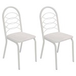Ficha técnica e caractérísticas do produto Kit com 2 Cadeiras Kappesberg Holanda em Aço – Branca