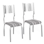 Ficha técnica e caractérísticas do produto Kit com 2 Cadeiras Kappesberg Kopenhagen - Branco/Preto